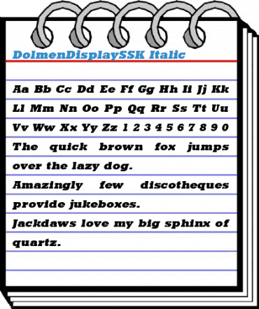 DolmenDisplaySSK Font