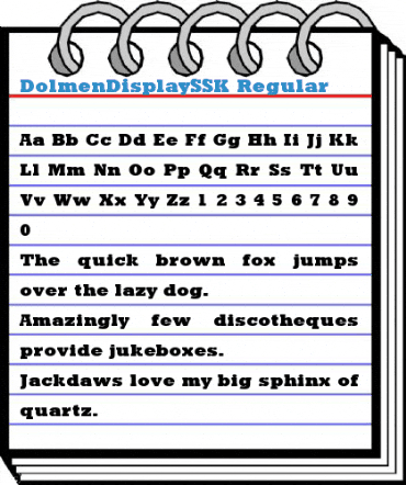 DolmenDisplaySSK Regular Font