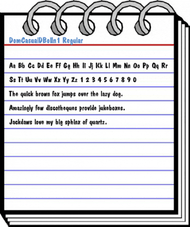 DomCasualDBolIn1 Regular Font