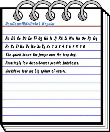 DomCasualDBolItaIn1 Regular Font