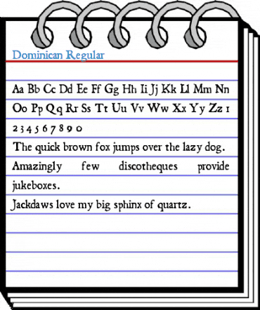 Dominican Regular Font