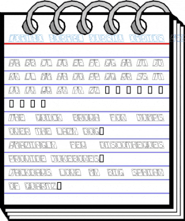 Domino normal kursiv omrids Font