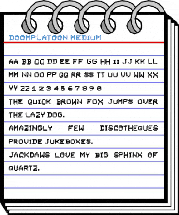 DoomPlatoon Medium Font