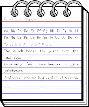Dotmatrix Regular Font
