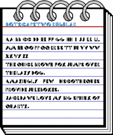 DotsCapsTwo Regular Font