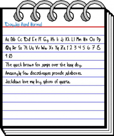 Douglas Hand Normal Font