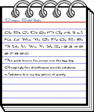 Dragon BoldItalic Font