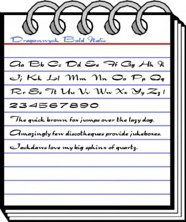Dragonwyck Bold Italic Font