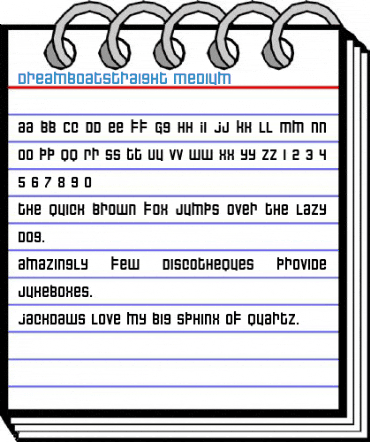DreamboatStraight Medium Font