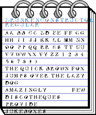 DrunkenConstructor Regular Font