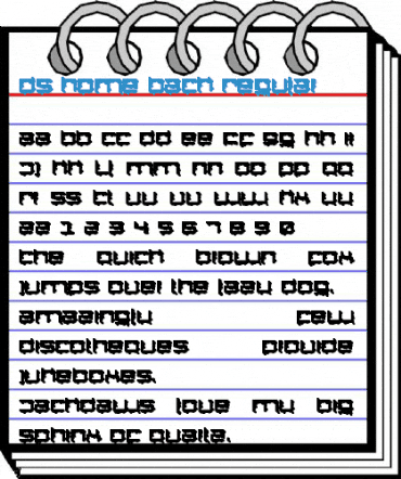 DS Home Back Regular Font