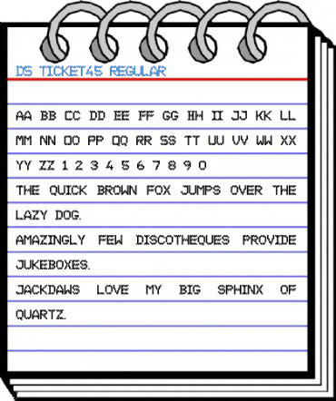 DS Ticket45 Font