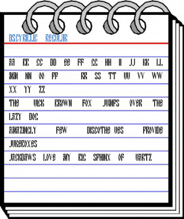 DSCyrillic Regular Font