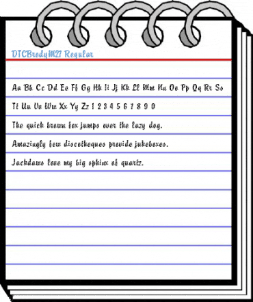 DTCBrodyM27 Regular Font