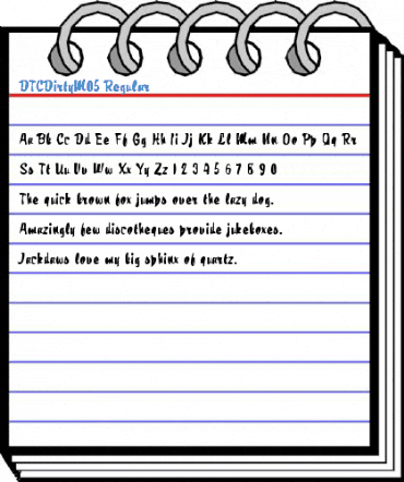 DTCDirtyM05 Regular Font