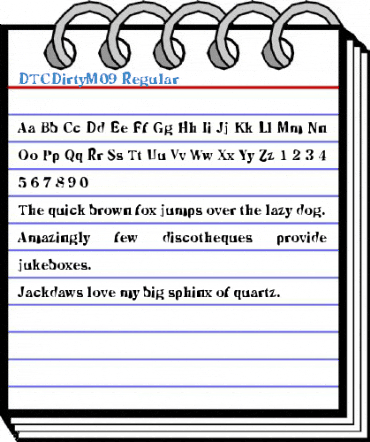 DTCDirtyM09 Regular Font