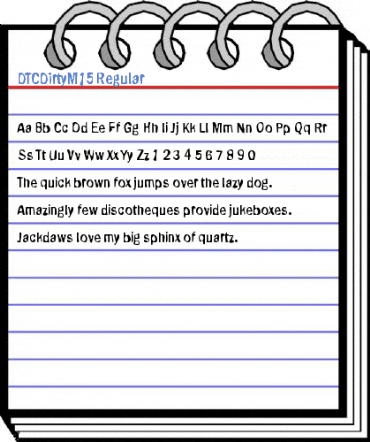 DTCDirtyM15 Regular Font