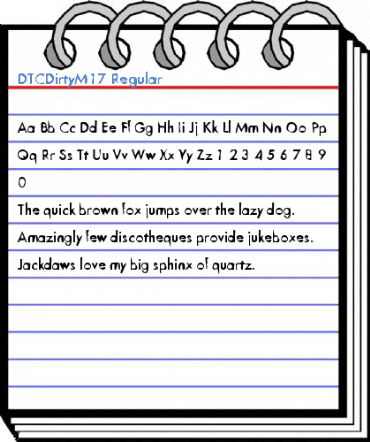 DTCDirtyM17 Regular Font