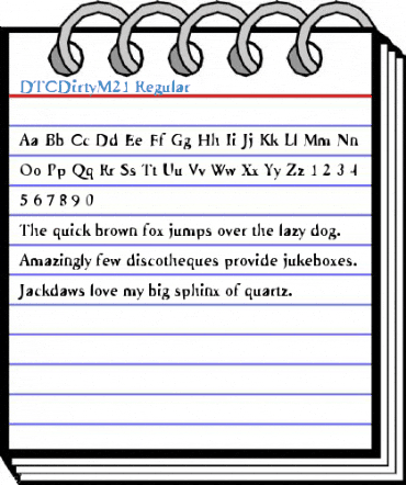 DTCDirtyM21 Regular Font
