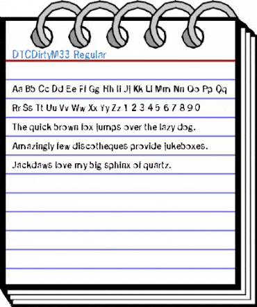 DTCDirtyM33 Regular Font