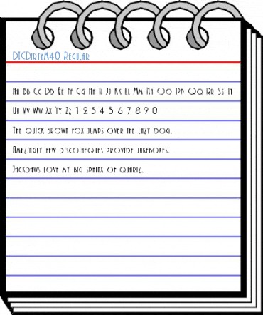 DTCDirtyM40 Regular Font