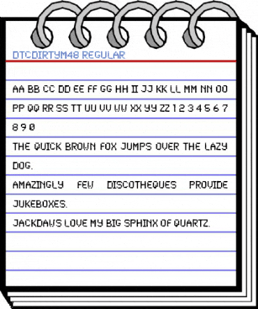 DTCDirtyM48 Regular Font