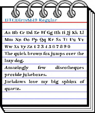 DTCDirtyM49 Regular Font