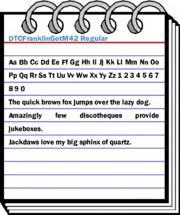 DTCFranklinGotM42 Regular Font
