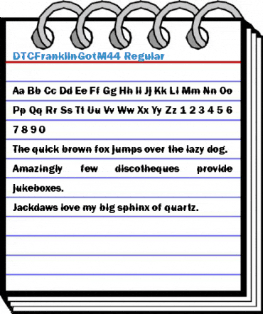 DTCFranklinGotM44 Regular Font