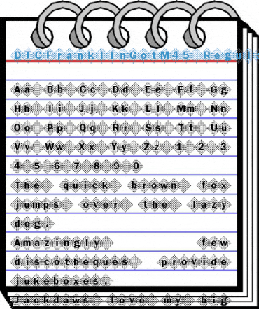 DTCFranklinGotM45 Regular Font
