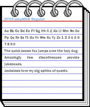 DTCFunkyM08 Regular Font