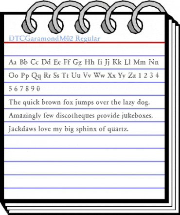 DTCGaramondM02 Regular Font