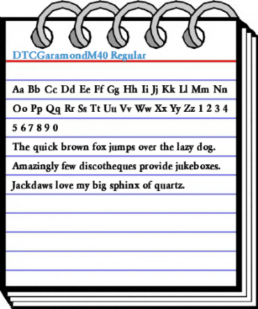 DTCGaramondM40 Regular Font