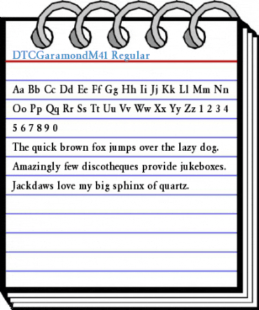 DTCGaramondM41 Regular Font