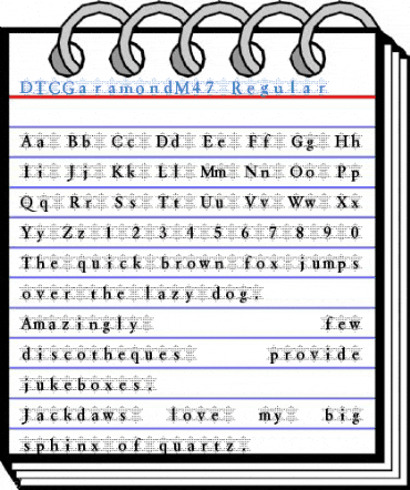 DTCGaramondM47 Regular Font