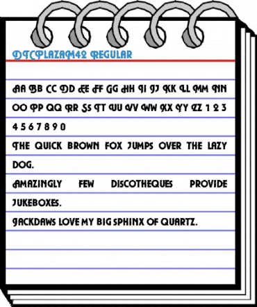 DTCPlazaM42 Regular Font