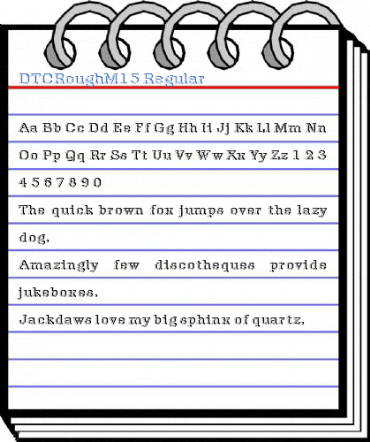 DTCRoughM15 Regular Font