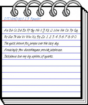 DTCVanDijkM15 Regular Font