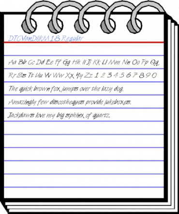 DTCVanDijkM18 Regular Font