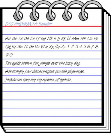 DTCVanDijkM26 Regular Font