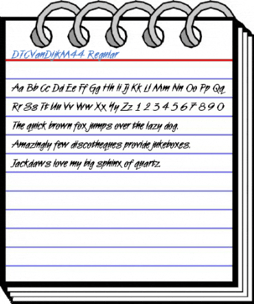 DTCVanDijkM44 Regular Font