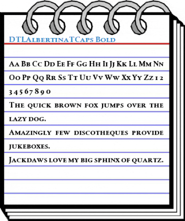 DTLAlbertinaTCaps Bold Font