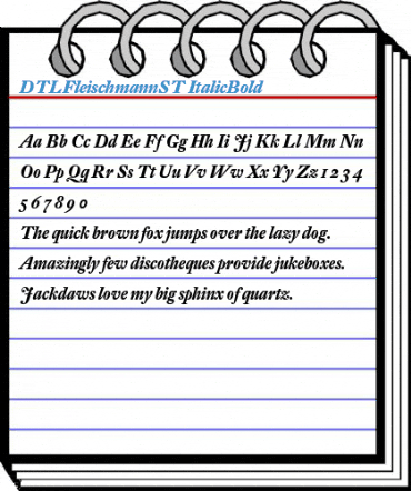 DTLFleischmannST ItalicBold Font