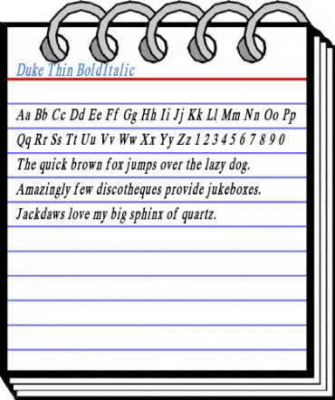 Duke Thin Font