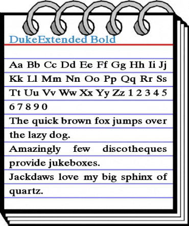 DukeExtended Bold Font