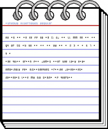Dunebug Alternates Regular Font