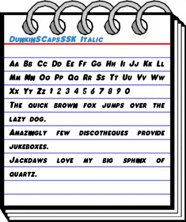 DunkinSCapsSSK Italic Font