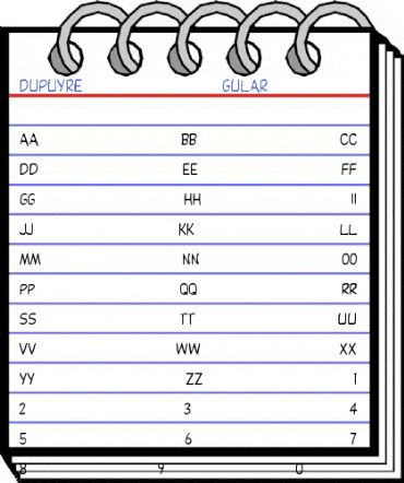 DupuyRE Gular Font