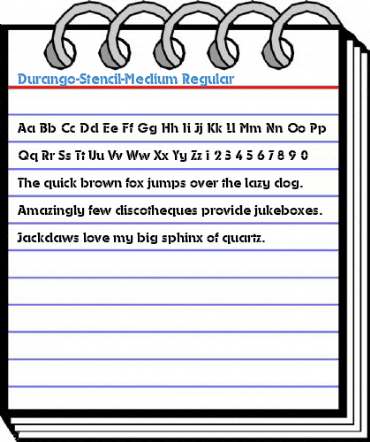 Durango-Stencil-Medium Regular Font