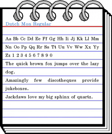Dutch Mon Regular Font